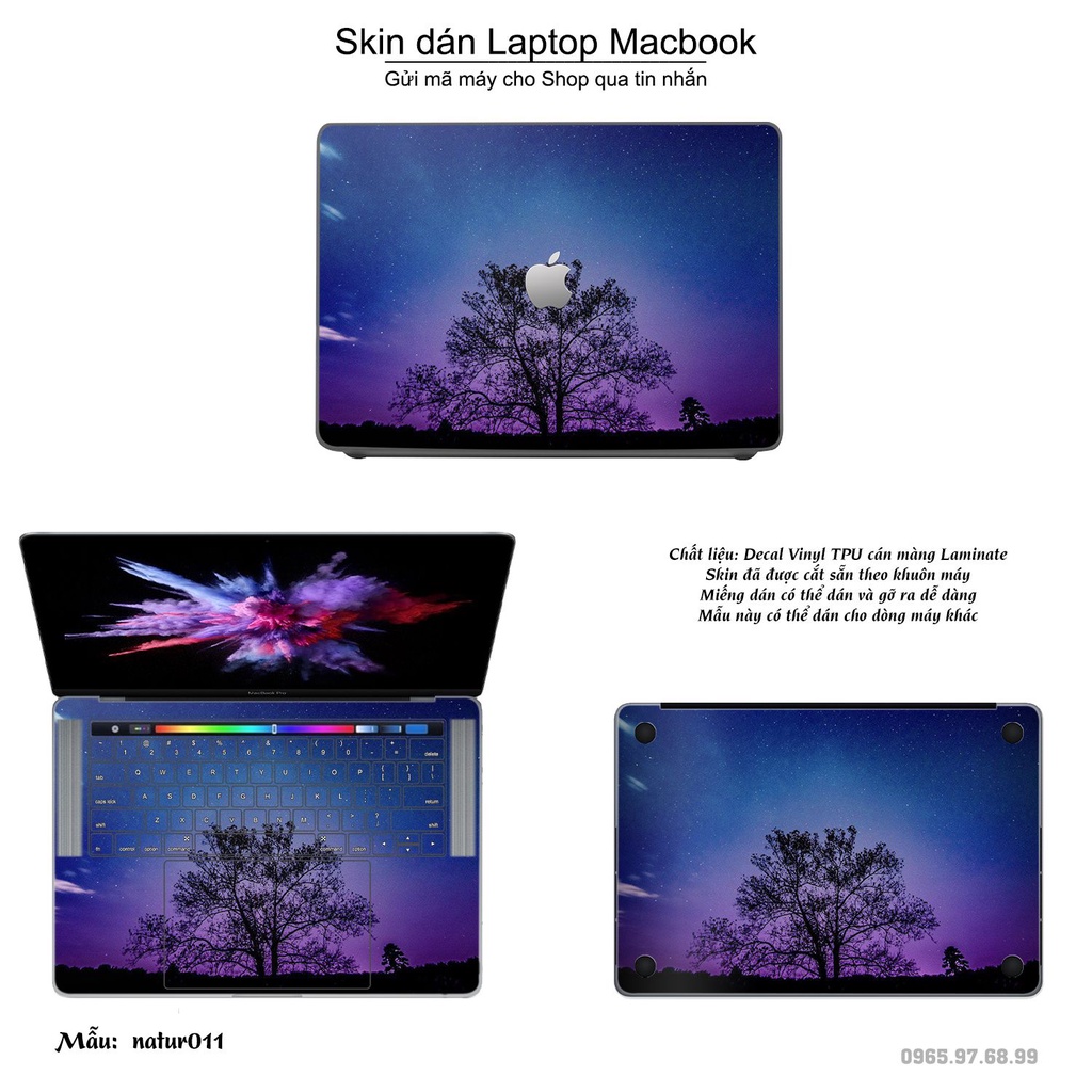 Skin dán Macbook mẫu thiên nhiên (đã cắt sẵn, inbox mã máy cho shop)