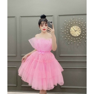 váy voan đi tiệc chụp hình