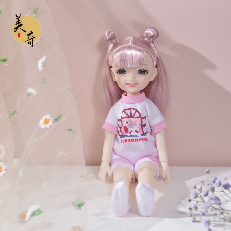 Búp Bê Công Chúa Barbie 3d Xinh Xắn Kích Thước 30cm