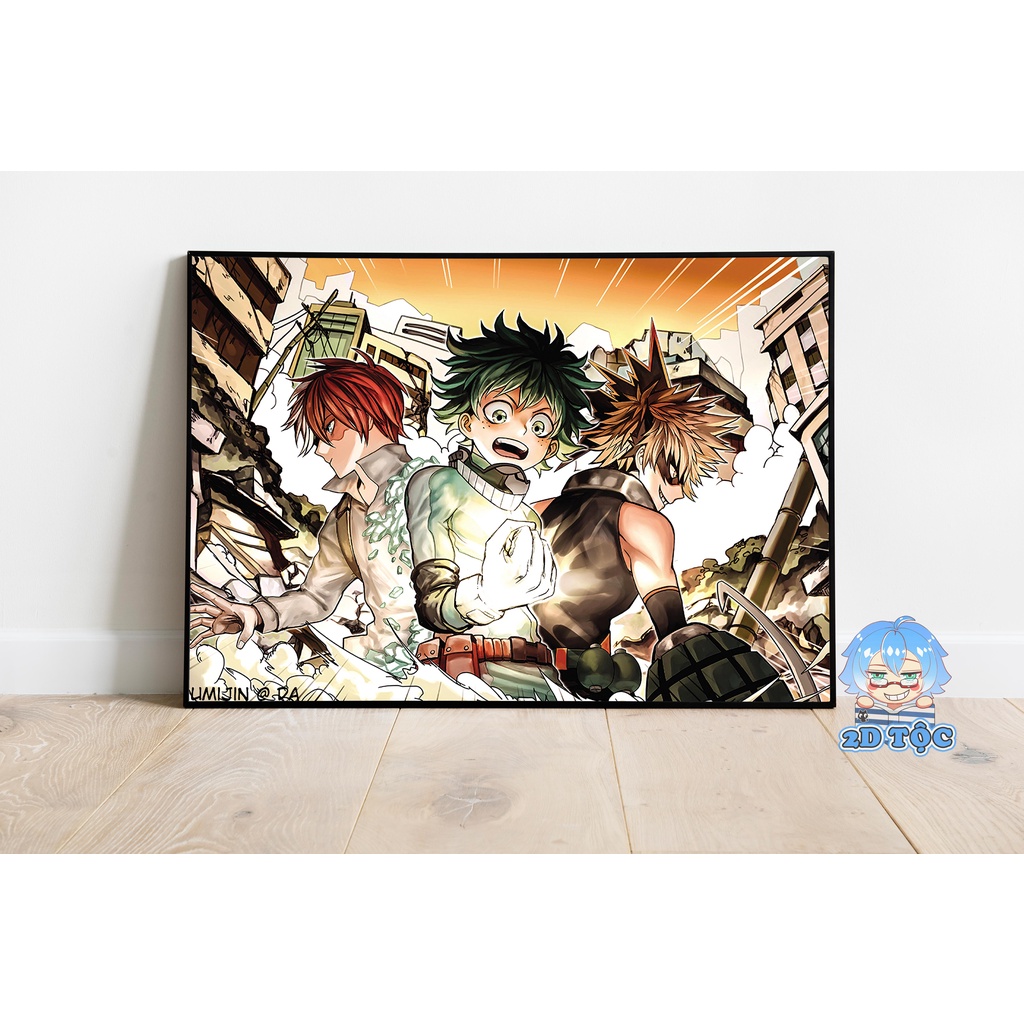 Tranh poster A3 Todoroki Shoto (1) Anime Manga Boku no Hero Academia chất liệu giấy cao cấp - 2D Tộc Shop