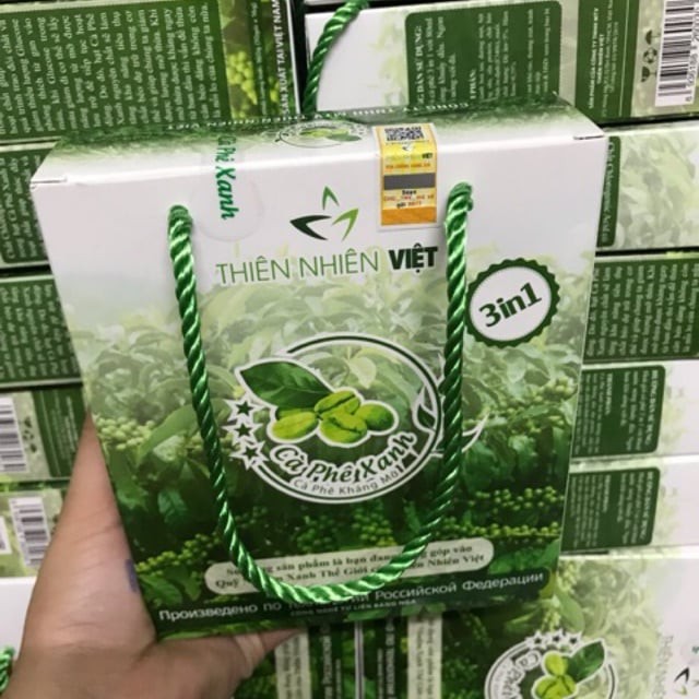 Hợp 30 gói cà phê xanh 3 hộp 10 gói kháng mỡ Thiên Nhiên Việt | BigBuy360 - bigbuy360.vn