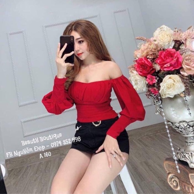 Áo cúp ngực tay bồng : 250k