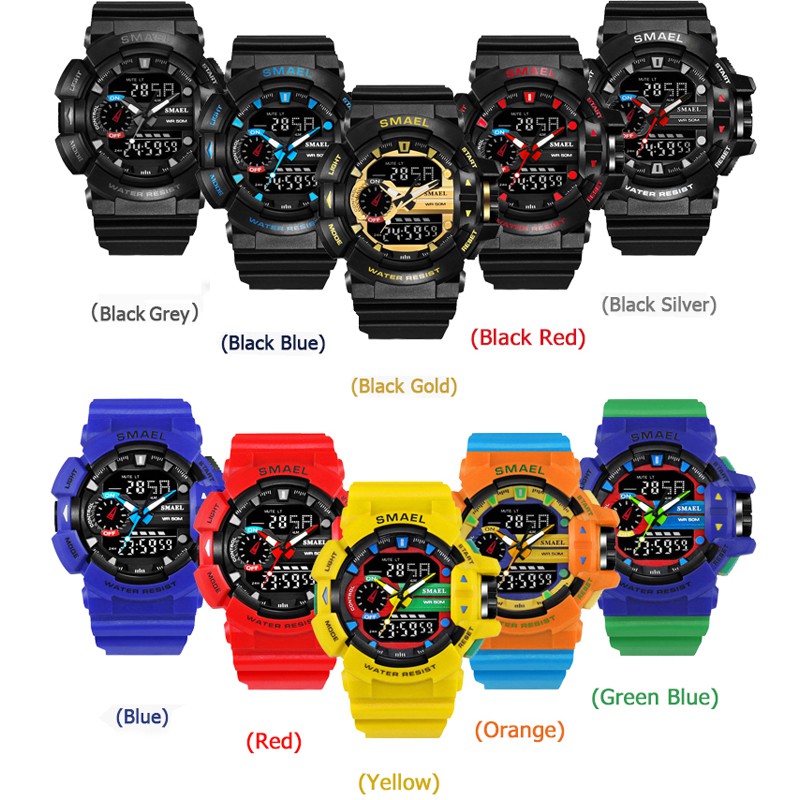 SMAEL Quartz water-resistant digital watches for men