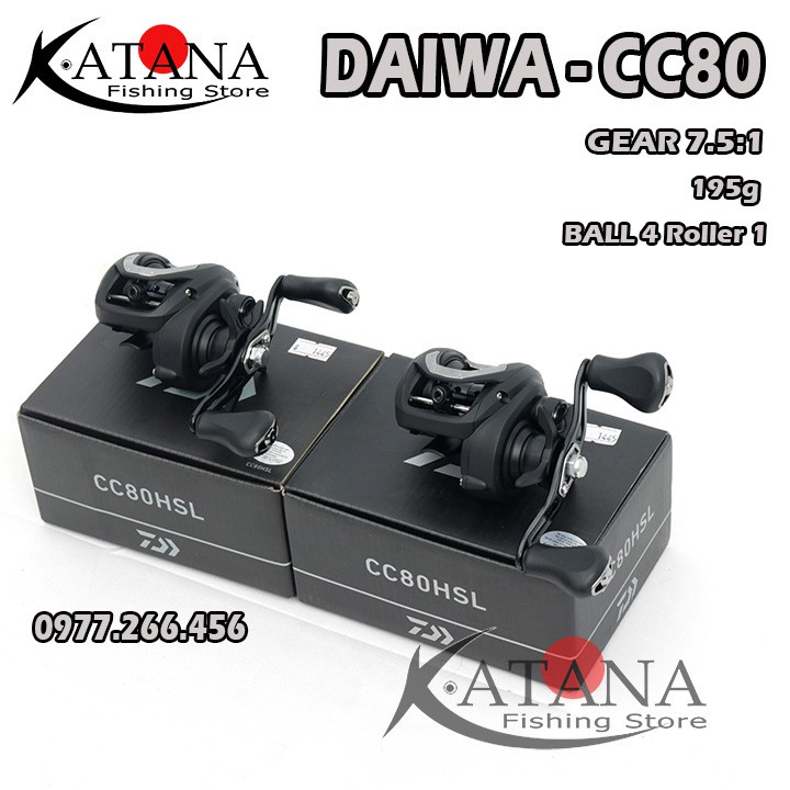 Máy câu Lure - máy ngang Daiwa CC80HSL - New 2019 - Giá Rẻ