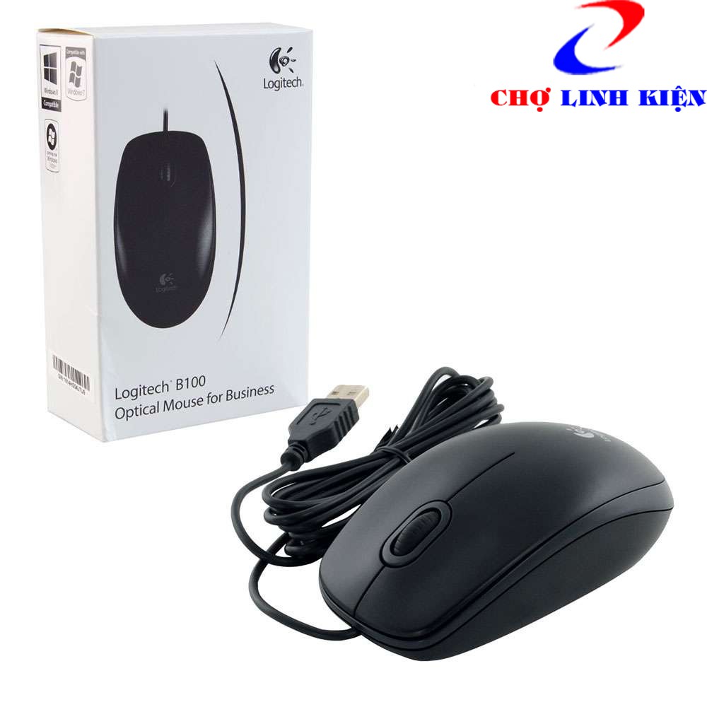 Chuột có dây Logitech B100 - USB (Hàng chính hãng) ( FREE SHIP ĐƠN TỪ 50K )