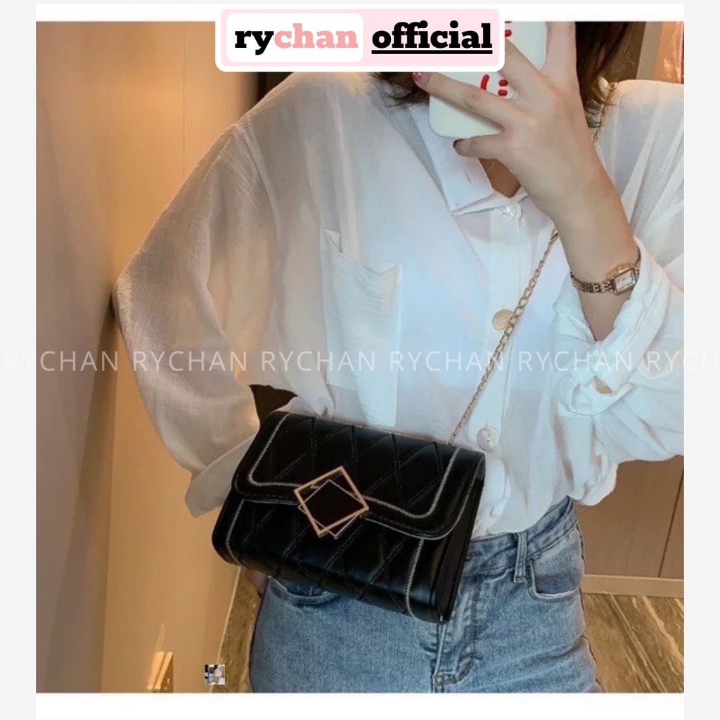 Túi Xách Đeo Vai Dây Xích Khóa Vuông Sang Trọng - RY045