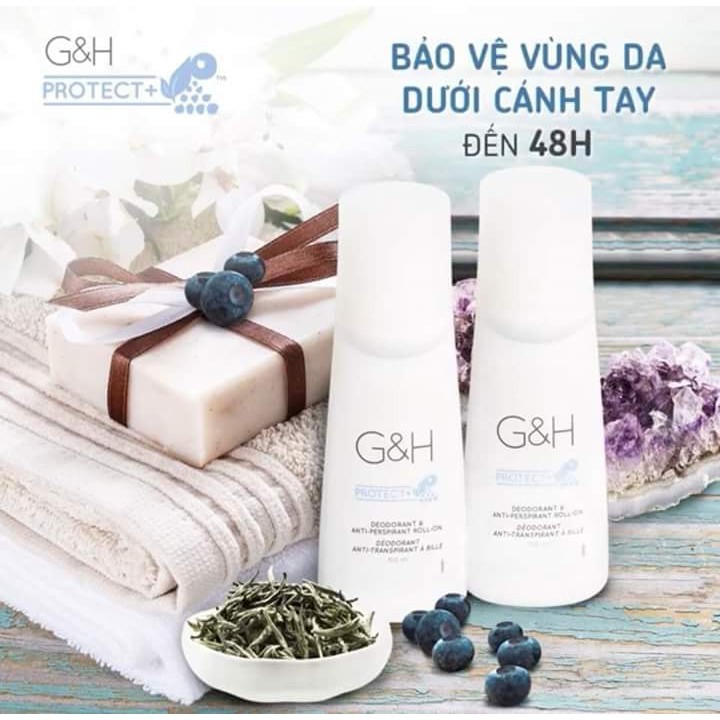 G&H PROTECT+ - Lăn khử mùi và giảm tiết mồ hôi 100ml , Nước xà phòng rửa tay đậm đặc 250ml