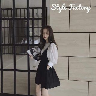 Set váy yếm đũi tay bồng ( Hàng l1 )