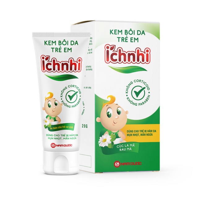 Kem bôi da trẻ em Ích nhi - dùng cho trẻ bị hăm da, mụn nhọt, mẫn ngứa - 20 gram