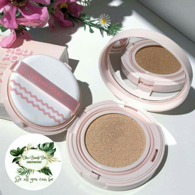 Phấn nước che phủ siêu mịn Holika Holika Holipop Blur Lasting Cushion SPF50+/PA++++ 13g Nhập khẩu chính ngạch Hàn Quốc