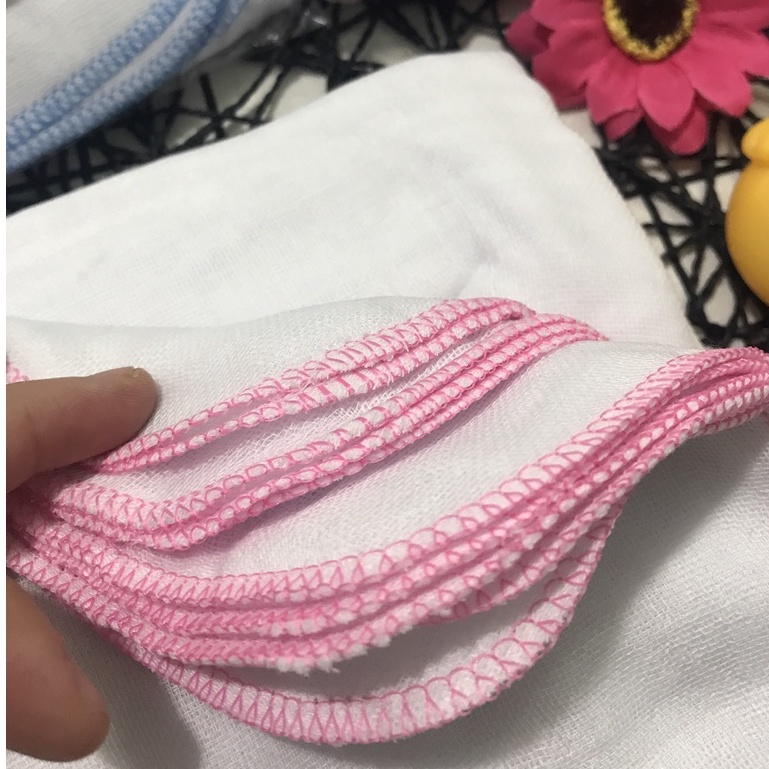 Khăn xô sữa 3 lớp,4 lớp cho bé(gói 10 khăn)