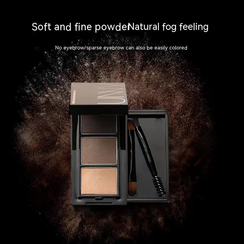 Bảng Bột Tán Lông Mày Ba Màu Kháng Nước Chống Mồ Hôi Không Dễ Phai Thích Hợp Cho Người Mới Bắt Đầu UNNY CLUB