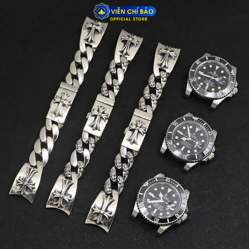 Đồng hồ dây bạc nam dây đeo chất liệu bạc Thái S925 thương hiệu Viễn Chí Bảo C100049