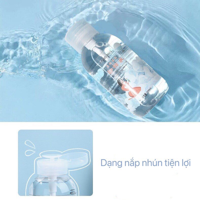 Nước Tẩy Trang GOGOTALES Soft Skin Cleansing Water GT225 Sạch Da Dịu Nhẹ Dưỡng Ẩm Kiềm Dầu 500ml [ GOGO TALES ]