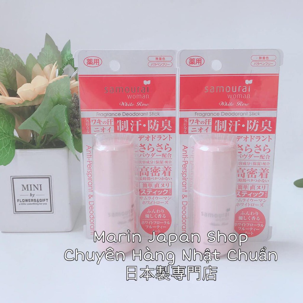 (Sale 350k-&gt;260k) Lăn khử mùi hương nước hoa Samourai Women Deodorant Stick Nhật Bản