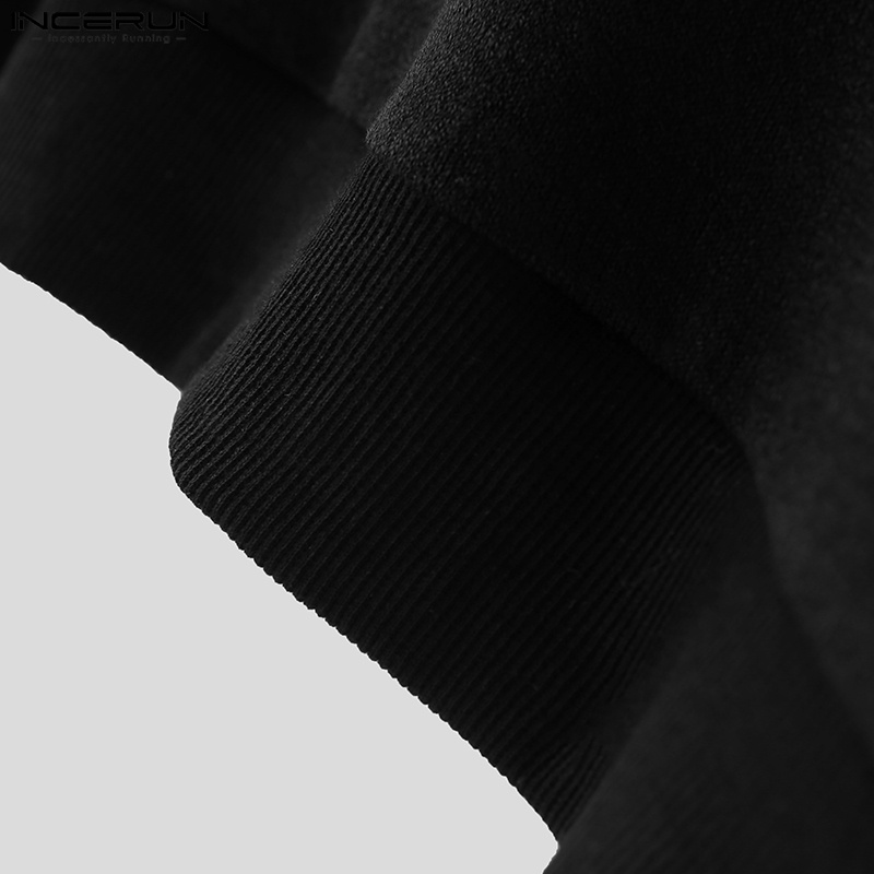 Áo thun INCERUN cổ tròn ngắn tay in hình trái tim phong cách vintage cho nam