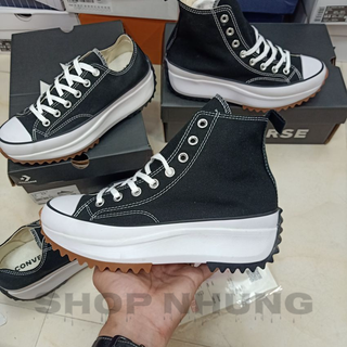 Giày thể thao nam nữ sneaker converse run star hike cổ cao màu đen