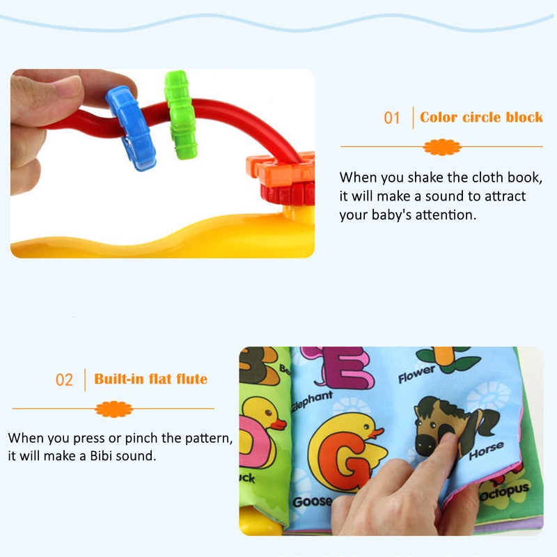 Sách vải đồ chơi cho bé tập đọc sách