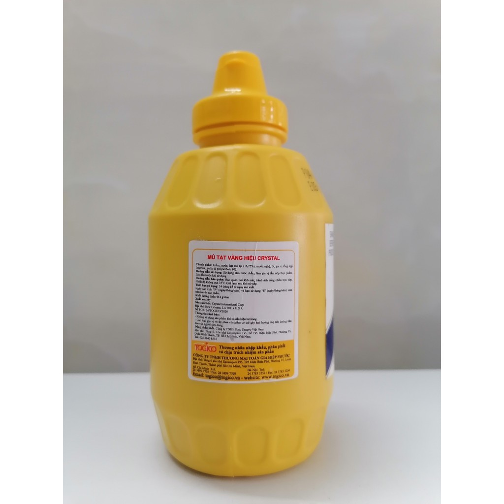 [Mã 77FMCGSALE1 giảm 10% đơn 250K] [454g – LỚN] Mù tạt vàng [USA] CRYSTAL Yellow Mustard (tgc-hk) | BigBuy360 - bigbuy360.vn