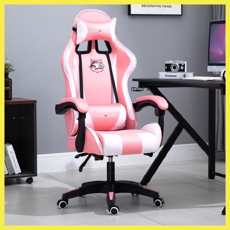 Ghế gaming bọc da PU cao cấp mẫu mới có gối massage dành cho các game thủ - Ghế chơi game
