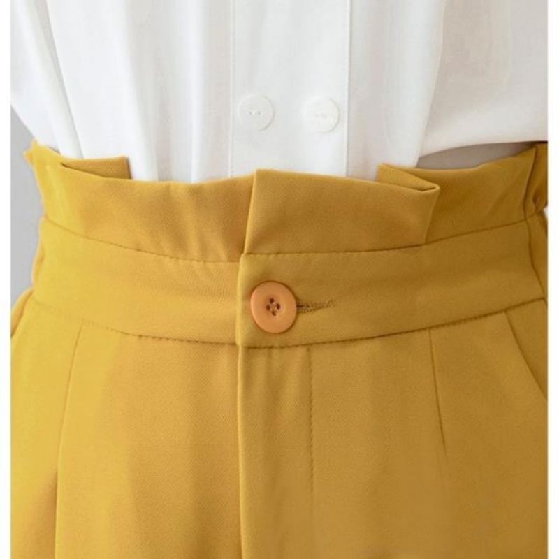 Quần baggy công sở nữ cạp cao bèo vải dày đẹp, may chuẩn | BigBuy360 - bigbuy360.vn