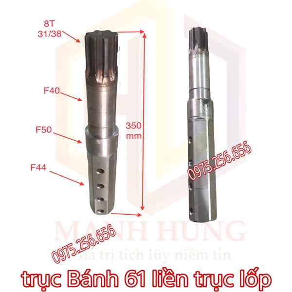 trục Bánh 61 liền trục lốp