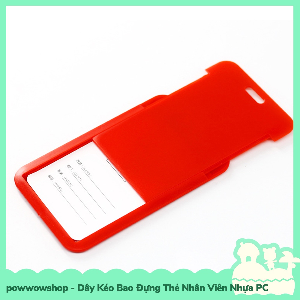 [Sẵn VN - Hỏa Tốc] Dây Vải Kéo Kèm Bao Đựng Thẻ Nhân Viên Nhựa PC Phong Cách Đơn Sắc Simple Color
