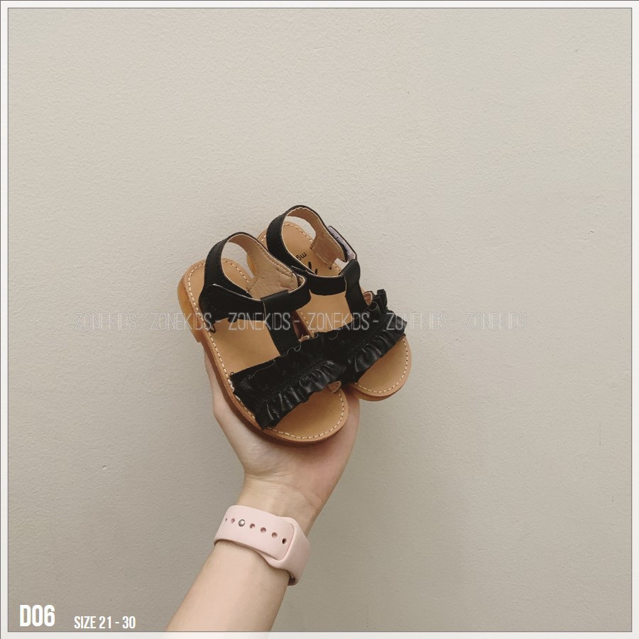 Dép sandal phối bèo nhún cho bé gái Zonekids - D06