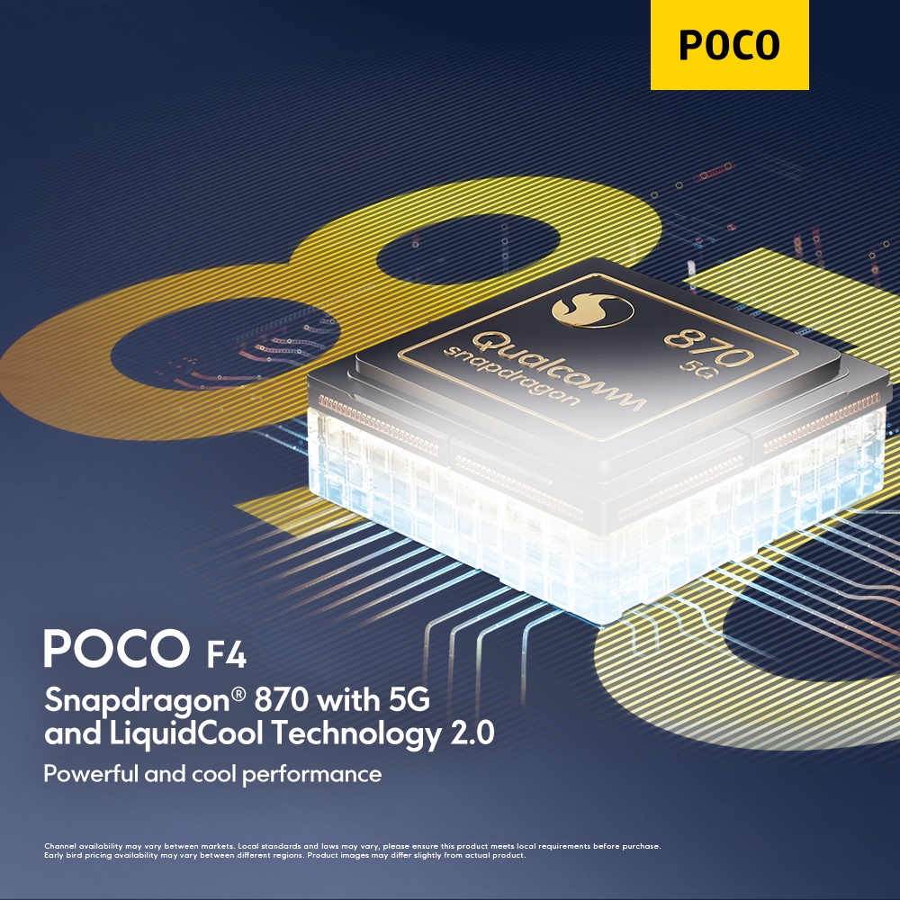 Điện thoại XIAOMI POCO F4 6+128GB/ 8+256GB Snapdragon 870 tám lõi 5G 120Hz camera 64MP Amoled DotDisplay 6.67