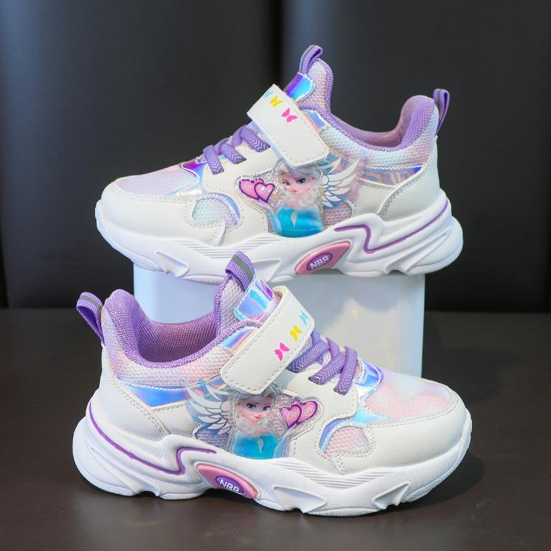 Giày Sneaker cho bé gái Giày hình Elsa Frozen đế mềm thời trang Hàn Quốc [GG05]