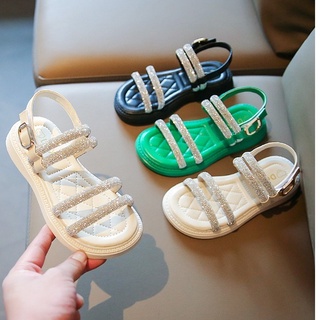 Dép sandal-quai hậu bé gái size 26-36 dây đá quai ngang sang chảnh