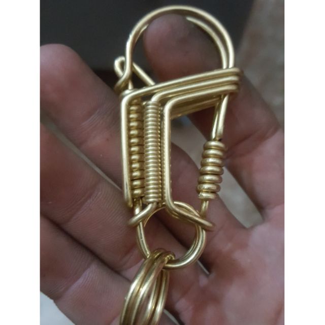 Móc khóa đồng thau uốn thủ công!!!