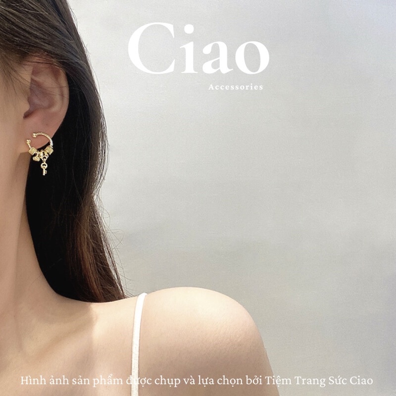 [SPECIAL] Khuyên tai/ Bông tai mạ bạc S925 thiết kế xinh xắn tinh tế phong cách Pandora Ciao