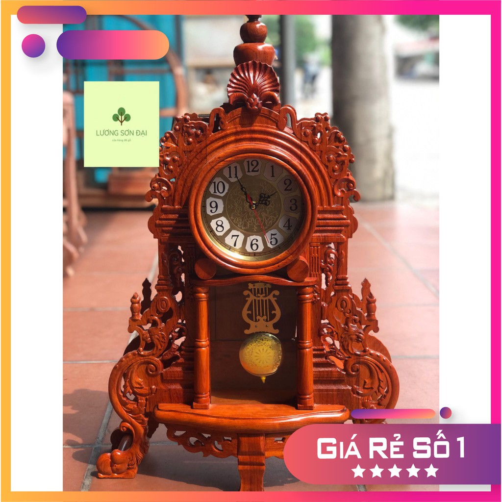 Đồng Hồ Để Bàn Bằng Gỗ Hương