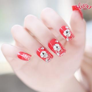Set 24 Móng Tay Giả Đính Đá Lấp Lánh Cho Nữ