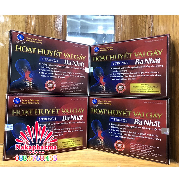 Hoạt Huyết Vai Gáy Ba Nhất – Giúp giảm đau mỏi đầu, vùng vai gáy, đau nhức xương khớp, tăng cường lưu thông khí huyết