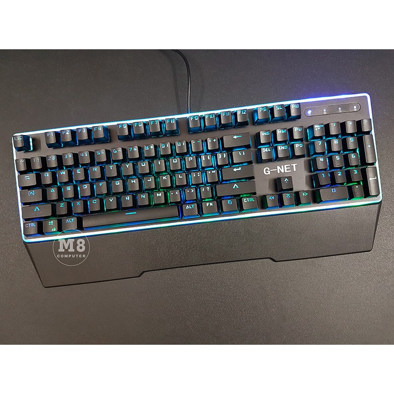 Bàn phím giả cơ G-Net K88 có Kê Tay-Led RGB-Blue Switch I Keyboard Gamiing K88 Gnet