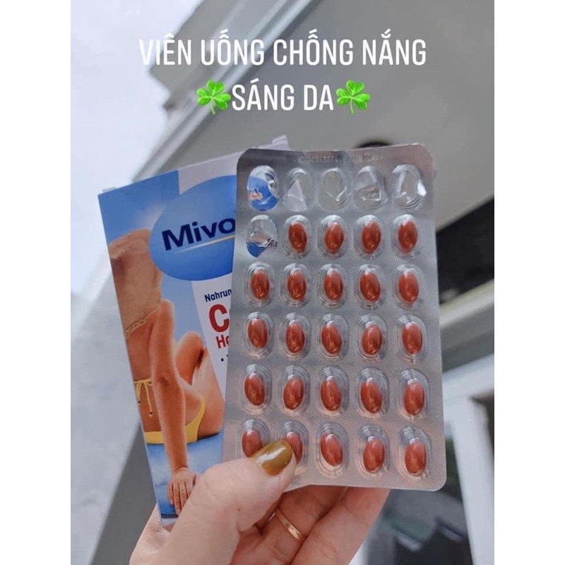 [co bill] Viên chống nắng Carotin chuẩn đức uống được 2 tháng đẹp da date 2023