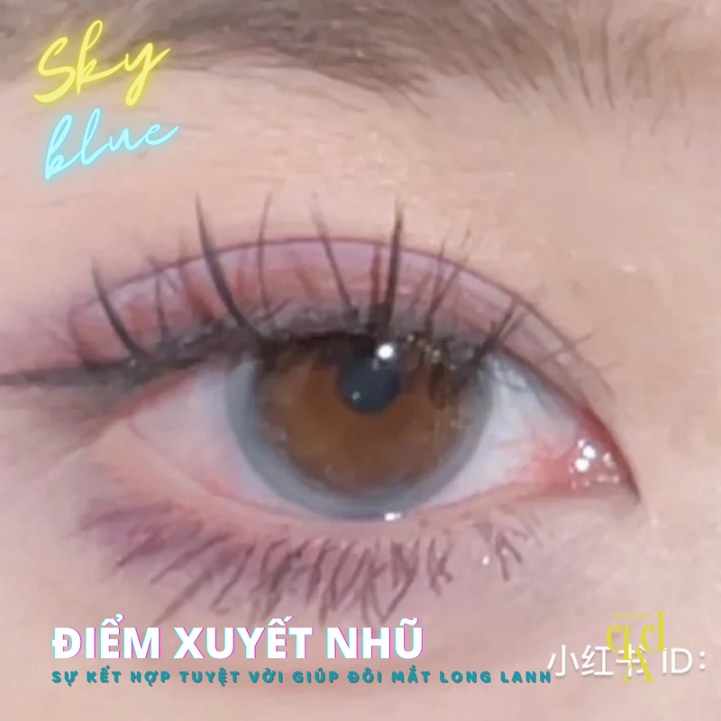 Sky BLUE _ Qadlenses _ Kính áp tròng màu xanh biển - Len trong veo - Lens nhẹ nhàng