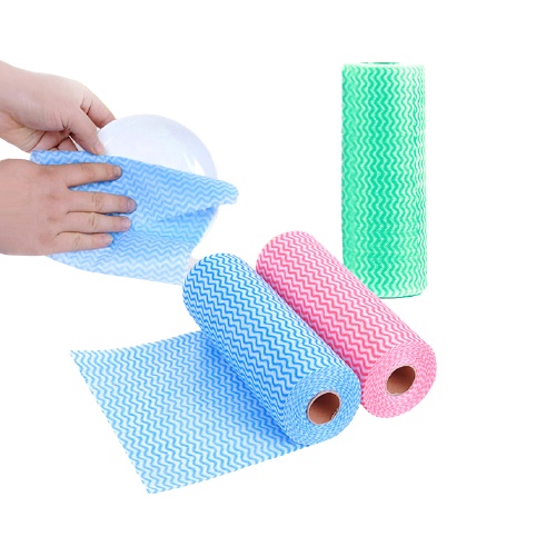 Khăn lau dọn đa năng bằng vải không dệt - Cuộn 50 tờ sắc màu cá tính No.101209