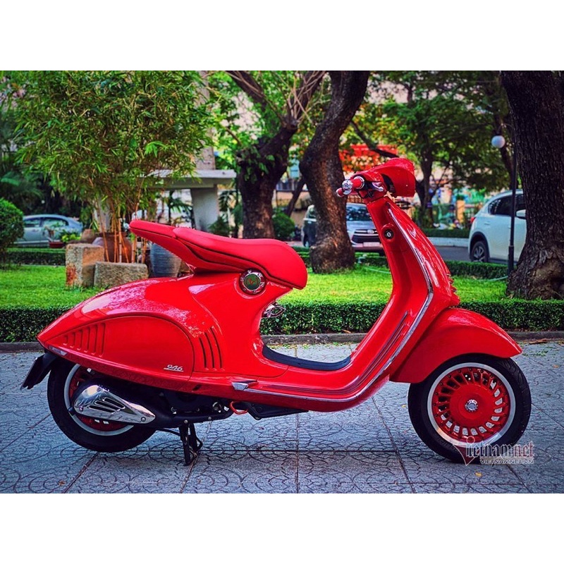 Màu Sơn Đỏ Vespa Red 946 Hệ 2k Tự Bóng ( Sơn Oto Xe máy ) đóng lon 1kg