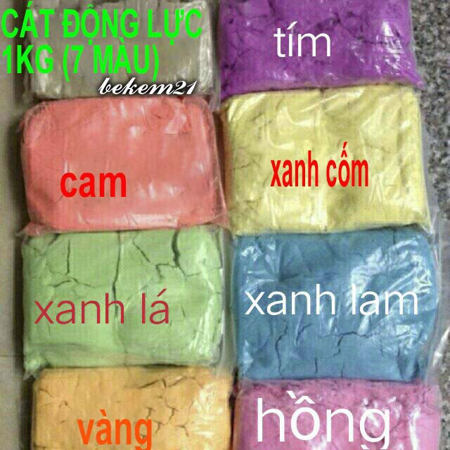 1KG Cát động lực .Cát dẻo. Cát sinh học vi sinh, trẻ em xếp hình khối