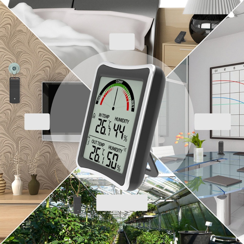 Thiết Bị Đo Độ Ẩm Không Dây 164ft / 50M Chuyên Dùng Trong Nhà / Ngoài Trời