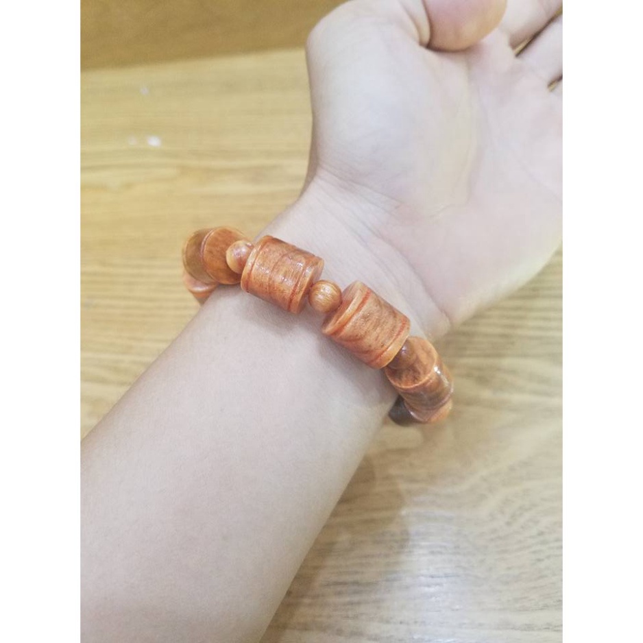 vòng tay gỗ huyết long đốt trúc size 14 ly