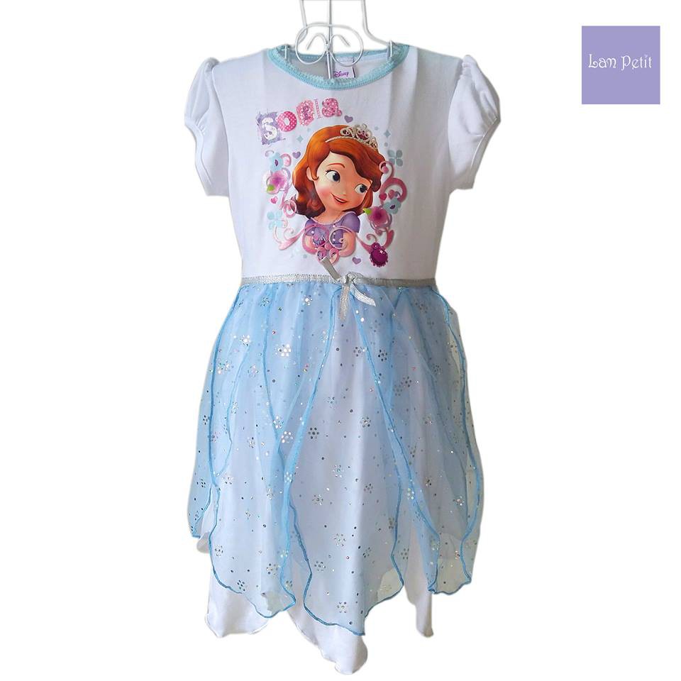 ĐẦM CÔNG CHÚA SOFIA CHO BÉ - MẪU XANH