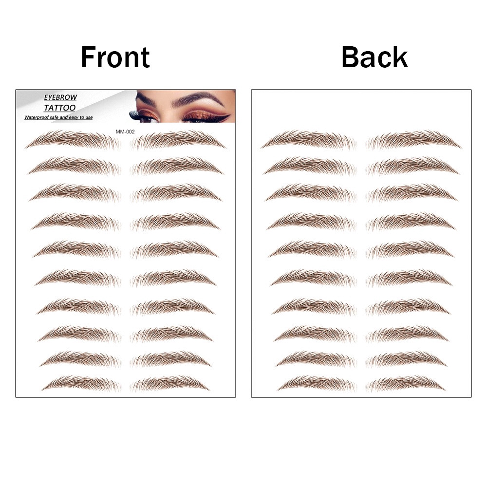 Hình xăm chân mày 4D phong cách Hàn Quốc màu nâu/đen chống nước lâu trôi