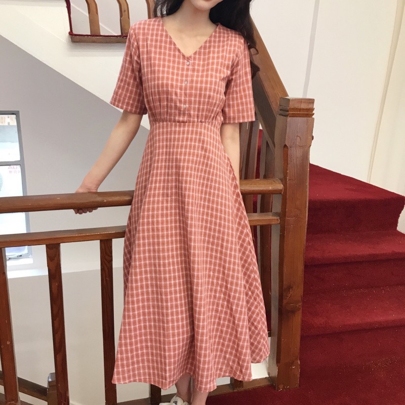 Váy kẻ caro dáng dài [ORDER] | BigBuy360 - bigbuy360.vn