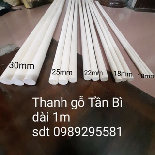 ( Đẹp 100%)Thanh Gỗ Tròn Gỗ Tần Bì Đẹp Dài 1m ( Đủ Size )
