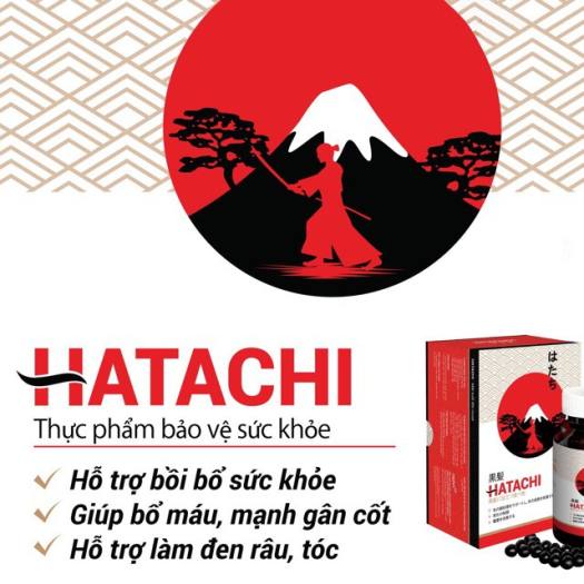 Viên Uống Hatachi Plus - Giúp Giảm Nguy Cơ Bạc Tóc Sớm Hộp 1 Lọ 100g
