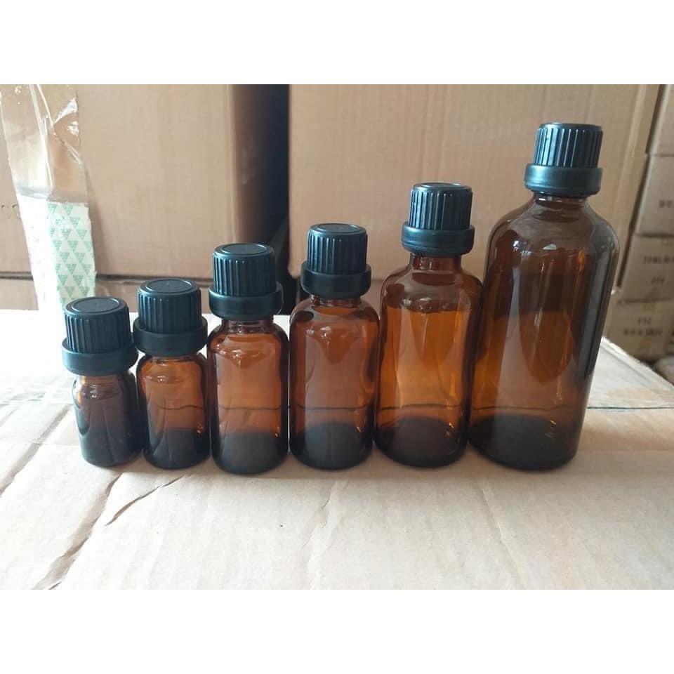 Chai thủy tinh nắp vặn, nhỏ giọt :10ml 20ml 30ml 50ml 100ml - Lọ chiết tinh dầu